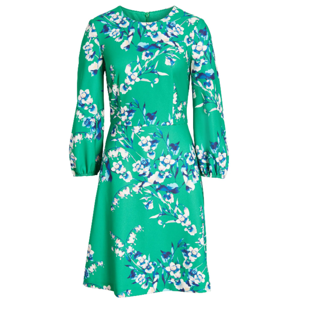 Eliza J Kelly Green Floral Dress - Size 14 - Picture 4 of 8
